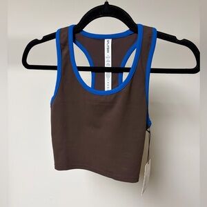 Splits59 amber bralette dark chocolate/classic blue